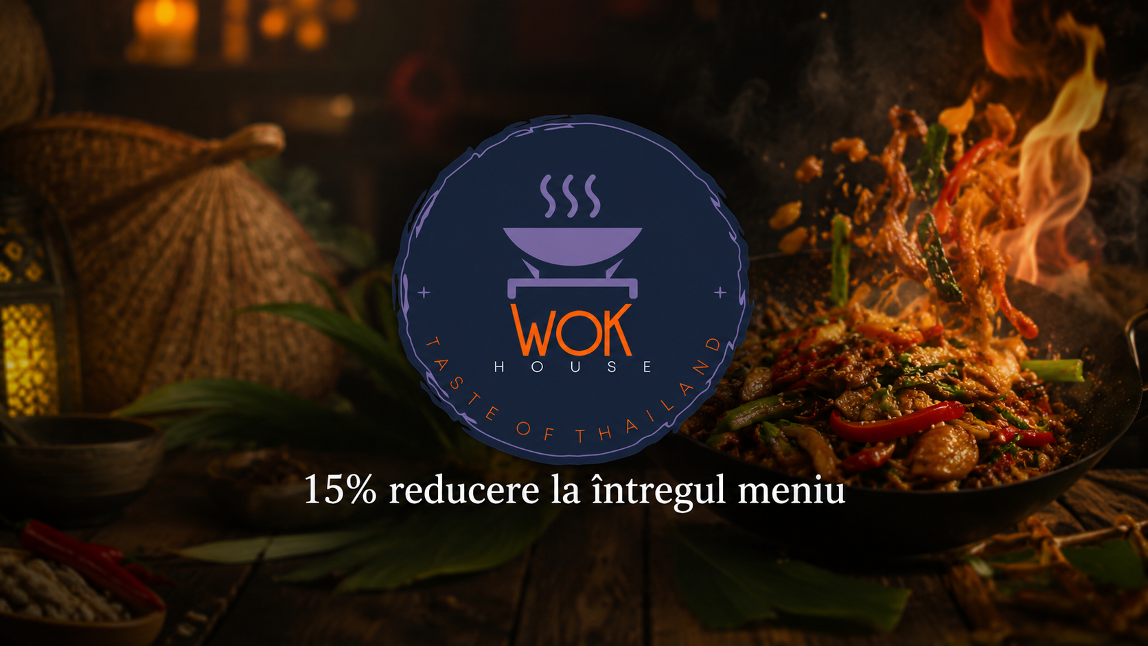 15% reducere la tot meniul