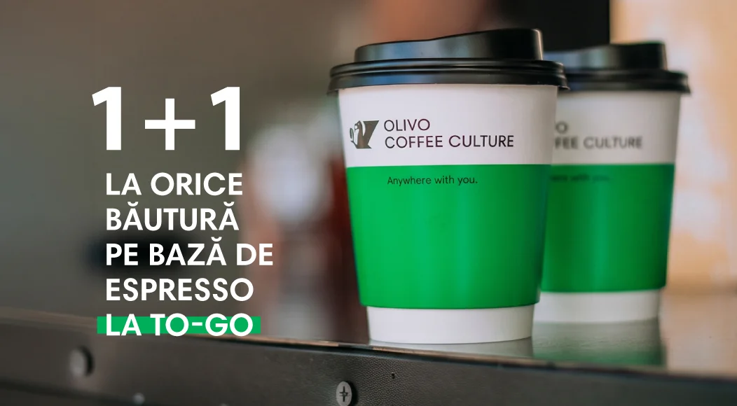 1+1 la orice băutură pe bază de espresso la to-go